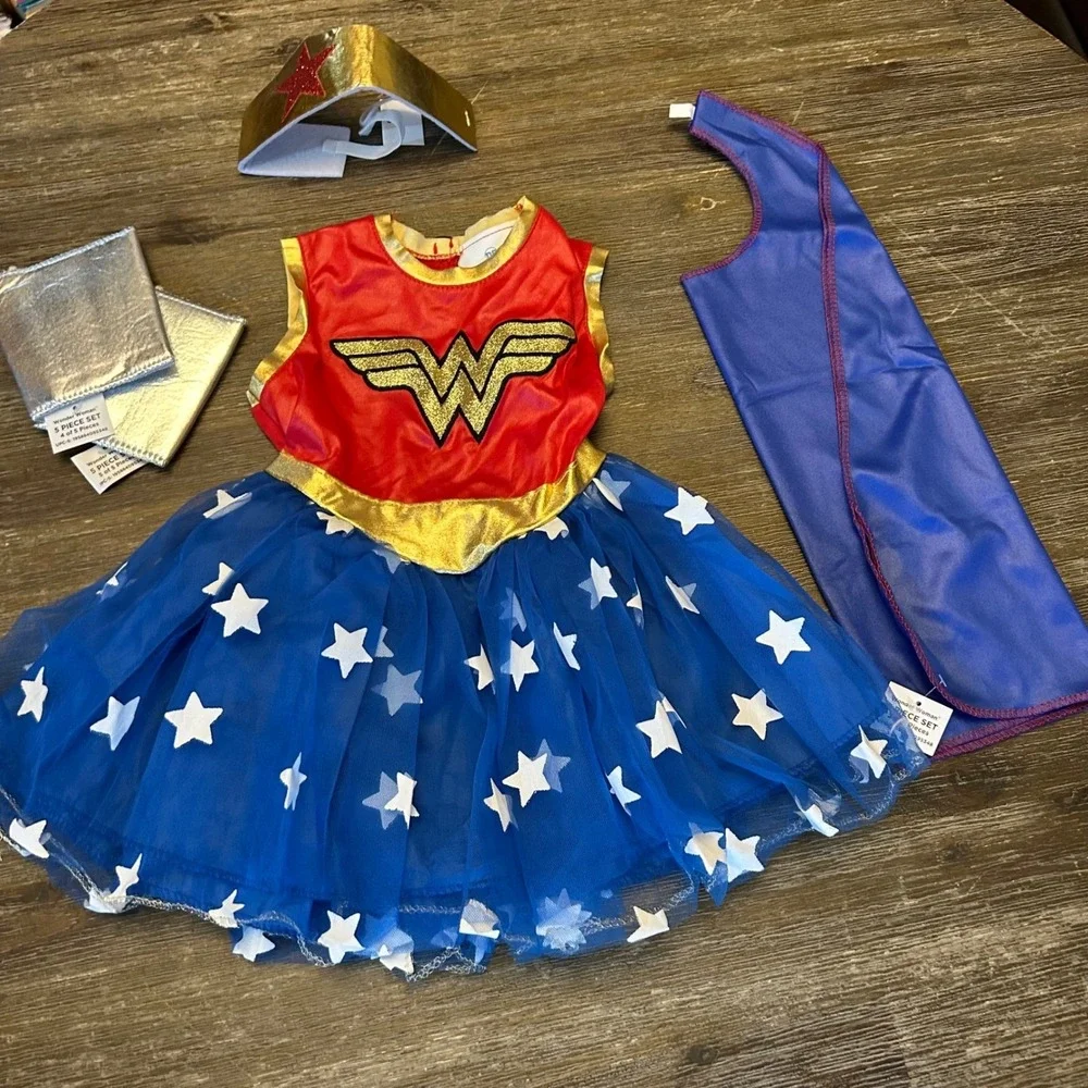 Justice League Wonder Woman Girls Halloween Costume Dress Up Cosplay XS youth